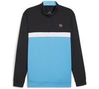 Puma Pure Colour Block Golf Quarter Zip Mens Noir-Bleu Aqua S Male