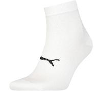 Puma Quarter Chaussettes, Blanc et Gris, 43/46 (Lot de 2) Unisexe