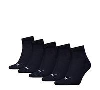 Puma Quarter Chaussettes, Noir, 35/38 (Lot de 5) Unisexe