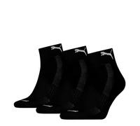 PUMA Quarter Cushioned Recycled Cotton Chaussette, Noir, 43/46 EU (Lot de 3) Mixte