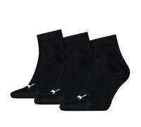 PUMA Quarter en Coton recyclé uni Chaussette, Noir, 39-42 (Lot de 3) Mixte