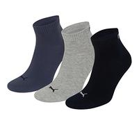 Puma - Quarter Plain 3P, Chaussettes de Sport - Mixte Adulte, Lot de 3,Bleu(Blue/Gray/Blue-532) ,43/46