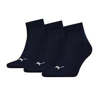 Puma - Quarter Plain 3P, Chaussettes de Sport - Mixte Adulte, Lot de 3, Bleu (Navy), 47/49