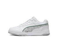 PUMA Rbd Game Low Graffiti Jr Basket, Blanc cendré Gris Archive Vert Noir, 37.5 EU
