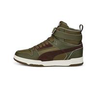PUMA Mixte RBD Game WTR Basket, Deep Olive-Dark Chocolate Team Gold, 44.5 EU