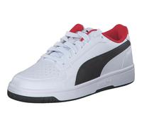 PUMA REB-L JR Sneaker, White Black-for All Time Red, 35.5 EU