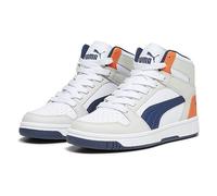 PUMA Rebound Layup SL Jr Basket, White Persian Blue Sedate Gris Hot Heat, 38 EU