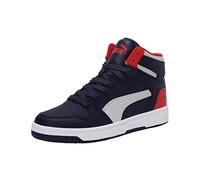 PUMA Rebound Layup SL Jr Baskets, Peacoat-Gray Violet-High Risk Red White, 37.5 EU