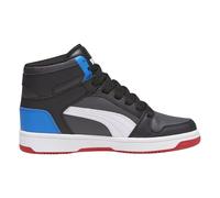 PUMA Rebound Layup SL Jr, Chaussures Unisexes pour Enfants, Dark Coal Puma White Puma Black Racing Blue for All Time Red, 35.5 EU