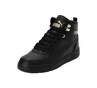 PUMA Rebound Rugged, Basket Mixte, Noir Blanc Équipe Or, 44 EU