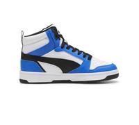 PUMA Mixte Enfant Rebound V6 Mid Jr, Puma White Puma Black Racing Blue, 38 EU