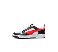PUMA Unisex Kids Rebound V6 Lo Jr Baskets, White For All Time Red Black, 36 EU