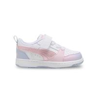 Puma Chaussures Rebound V6 Lo AC+ Inf Code 400595-01 Blanc, Blanc et rose., 27 EU