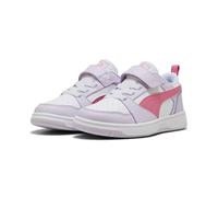 Puma Rebound V6 LO AC+ PS Sneaker, Lilac Frost-Magic Rose White, 35 EU Enfant, Lilas Frost Magic Rose Puma Blanc, 35 EU