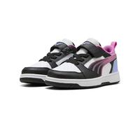 PUMA Rebound V6 LO Jelly Heaven AC+ PS Baskets Blanc/Noir/Lavande Intense, Pointure 1 pour Enfant, Puma White PUMA Black Intense Lavender, 1 UK Child