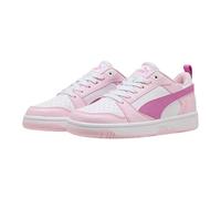 Puma Rebound V6 LO JR Sneaker, Pearl Pink-Mauve Pop White, 37 EU, Pop Puma Rose nacré Mauve Blanc, 4 UK