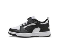 Puma Rebound V6 Lo Kids' Sneakers, Chaussures, Blanc/Noir, 34.5 34.5