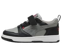 PUMA Rebound V6 LO Mid 90S AC+ PS Baskets Noir/Gris Echo-for All Time Red, 2.5 UK Enfant, Puma Noir Gris Echo pour Tous Les Temps Rouge, 35 EU
