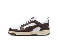 Puma Rebound V6 Low, Basket Unisexe, Puma White-Chocolate-Alpine Snow,