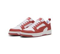 Puma Rebound V6 Low, Basket Unisexe, Puma White-Red Fire,