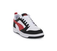 PUMA Mixte Rebound V6 Low Sneaker, White for All Time Red Black, 45 EU