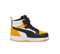 PUMA Chaussures Rebound V6 Mid AC+ Inf Code 396542-19, Blanc Noir Jaune, 23 EU