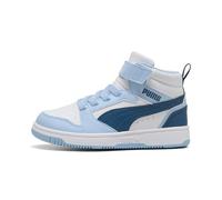 PUMA Rebound V6 Mid AC+ PS Sneaker, White-Dark Indigo-Haute Tropic, 31 EU