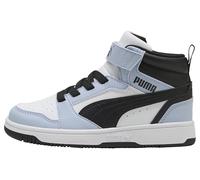 Puma Rebound V6 Mid AC+ PS Sneaker, White-Snow Mountain Blue Black, 2 UK Enfant, Puma White Snow Mountain Blue Puma Black, 34.5 EU