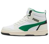 Puma Rebound V6 Mid JR Sneaker, Vapor Gray-Archive Green White, 37 EU, Vapor Grey Archive Green Puma White, 4 UK