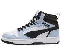 Puma Rebound V6 Mid JR Sneaker, White-Snow Mountain Blue Black, 37 EU, Puma White Snow Mountain Blue Puma Black, 4.5 UK