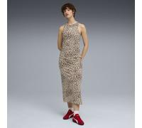 PUMA Robe ajustée à motif intégral LEO LUXE Femme, Vêtements, Blanc, L L