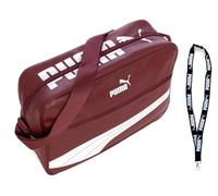 PUMA Sac - Sac à bandoulière - Campus Reporter Retro Bag - Cordon porte-clés limité, 004 bordeaux/blanc