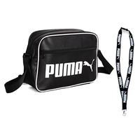 PUMA Sac à bandoulière - Campus Reporter Retro Bag - Porte-clés limité, Noir , Taille unique