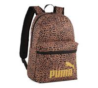 PUMA Sac à dos brun clair noir pour femme et homme - Phase AOP Backpack Puma Black - Leopard Aop 316190