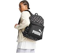 PUMA Sac à dos noir blanc pour femme et homme - Phase AOP Backpack Puma Black-Puma Logo-AOP 296822
