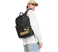 PUMA Sac à dos noir pour femme et homme - Phase Backpack Puma Black - Gold - No. 1 Logo 292177