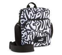 PUMA Sac à épaule bandoulière noir blanc pour femme et homme - Academy AOP Portable Bag Puma Black - Graffiti AOP 297862