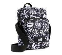 PUMA Sac à épaule bandoulière noir blanc pour femme et homme - Academy AOP Portable Bag PUMA Black - Turbo AOP 315346