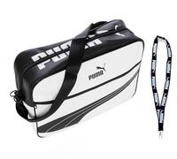 PUMA Sac - Sac à bandoulière - Campus Reporter Retro Bag - Porte-clés Limited, 002 Wht/Blk, Einheitsgröße