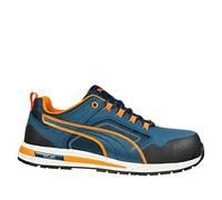 PUMA Homme Crosstwist Low Botte de sécurité, Bleu/Orange, 37 EU