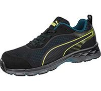 PUMA Safety Fuse Knit WNS Low Chaussures de sécurité S1P ESD HRO SRC Embout en fibre de verre Protection anti-perforation antidérapante sans métal pour femme, Noir/citron vert, 37 EU