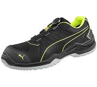 PUMA Safety Fuse TC Green Low Chaussures de travail de sécurité S1P ESD SRC Capuchon en fibre de verre Anti-perforation Antidérapantes Végétalien Léger Homme, disque noir vert, 42 EU