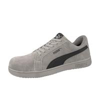 PUMA SAFETY ICONIC LOW S1PL ESD FO HRO SR Chaussures de sécurité unisexes antidérapantes sans métal Embout en fibre de verre, gris/noir, 43 EU
