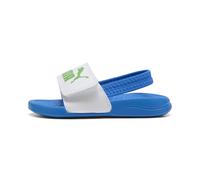 PUMA Sandales unisexes pour bébé Popcat 20, bride arrière, blanc-vert Fruit Racing Bleu, 24 EU
