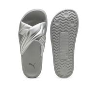 PUMA Sandales métallisées à plateforme Leadcat Femme, Chaussures, Aged Silver/Gris Echo, 40.5 40.5