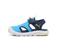 PUMA Sandales unisexes pour enfant avec crochet et boucle, Speed Blue-Pelé Jaune, 12 Little Kid