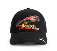 PUMA Scuderia Ferrari F1 Casquette avec Impression Voiture - Noir - Taille Unique