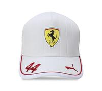PUMA Scuderia Ferrari F1 Casquette Lewis Hamilton 2025 | Numéro de pilote Hamilton 44 et logo PUMA sur la visière, Écusson Scudetto Ferrari sur le devant