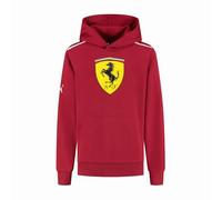 PUMA Scuderia Ferrari F1 Hoodie Enfant avec Grand Logo Scudetto sur la Poitrine - Rouge - Taille : 152