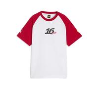PUMA Scuderia Ferrari F1 T-Shirt Graphique Enfant Charles Leclerc - Blanc - Taille : 152